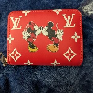Red Wallet with Mouse Design